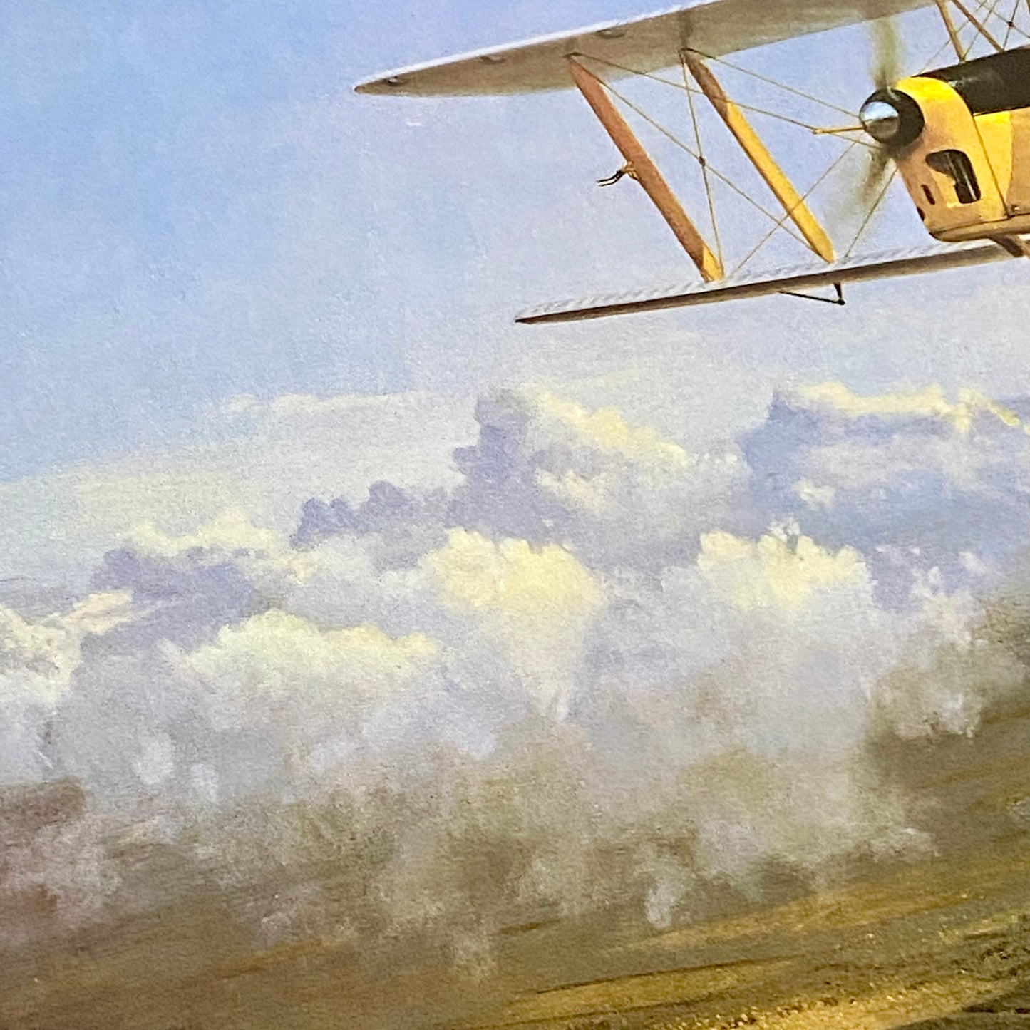 Vintage Sunday Morning De Havilland Tiger Moth Plate Signed Gerald Coulson Print