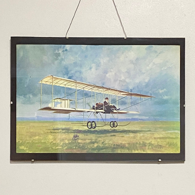 Vintage Wright Brothers Model A Biplane Plate Signed Gerald Coulson Art Print