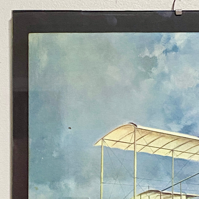 Vintage Wright Brothers Model A Biplane Plate Signed Gerald Coulson Art Print