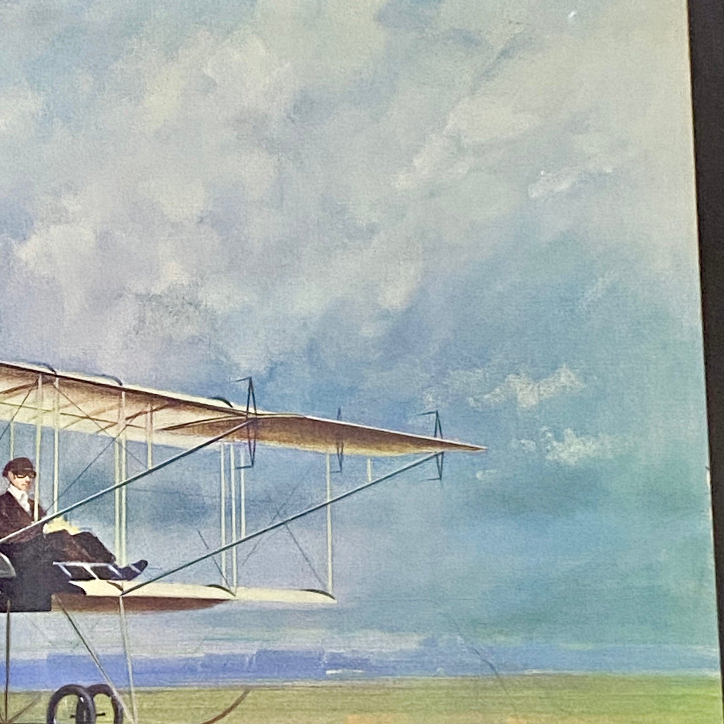Vintage Wright Brothers Model A Biplane Plate Signed Gerald Coulson Art Print
