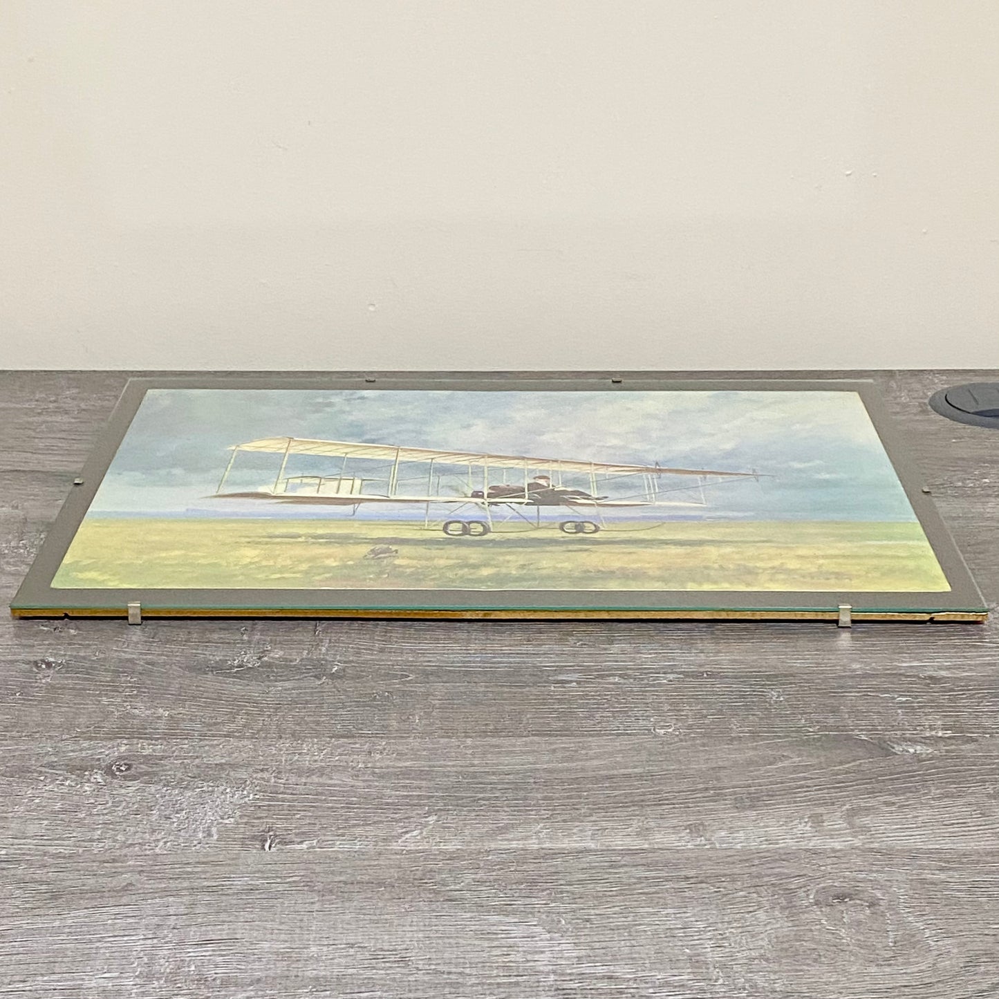 Vintage Wright Brothers Model A Biplane Plate Signed Gerald Coulson Art Print