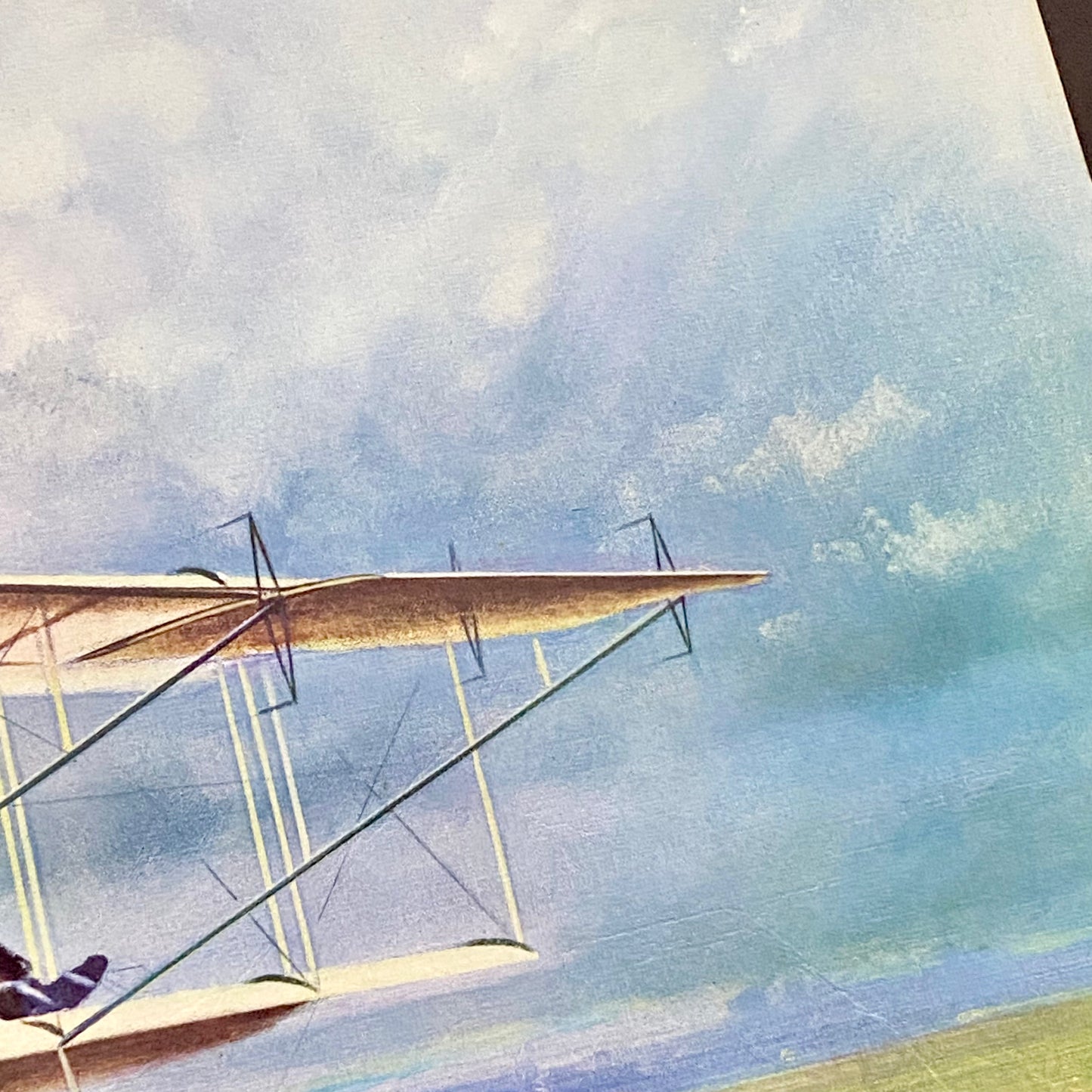 Vintage Wright Brothers Model A Biplane Plate Signed Gerald Coulson Art Print