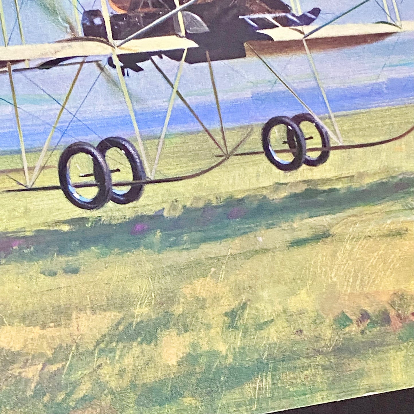 Vintage Wright Brothers Model A Biplane Plate Signed Gerald Coulson Art Print