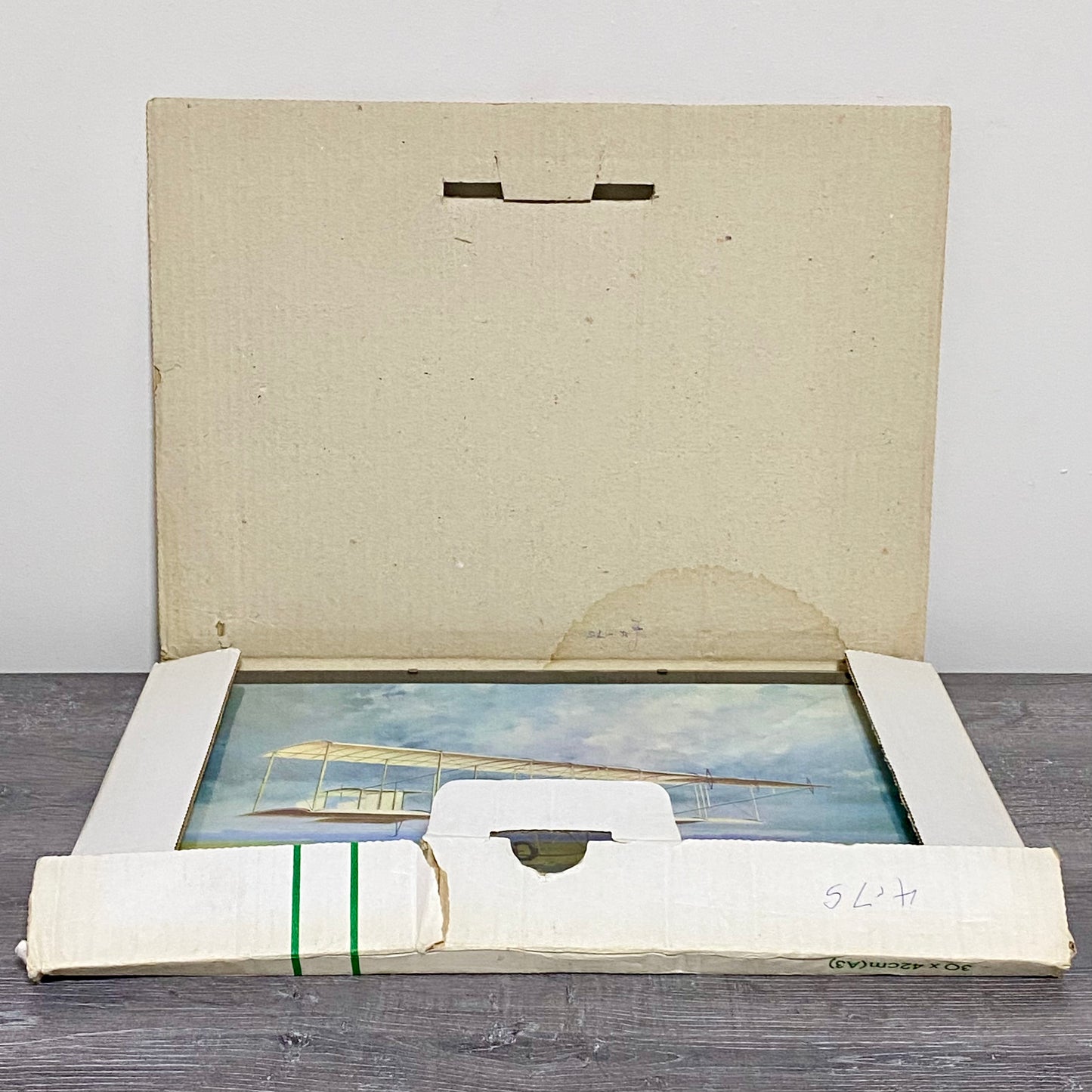 Vintage Wright Brothers Model A Biplane Plate Signed Gerald Coulson Art Print