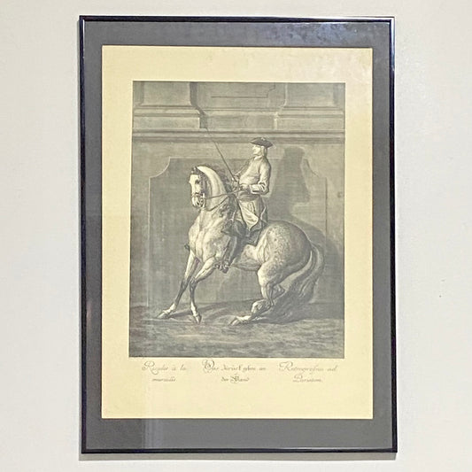 18th Century Reculer à la Muraille Copperplate Engraving Johann Elias Ridinger