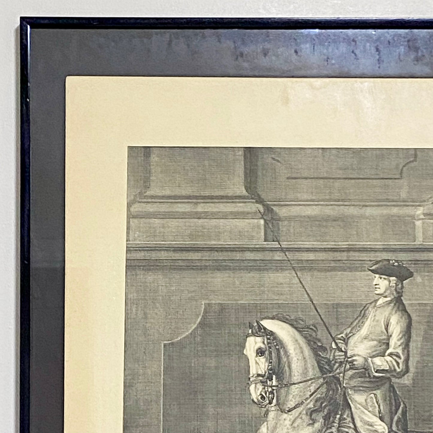 18th Century Reculer à la Muraille Copperplate Engraving Johann Elias Ridinger