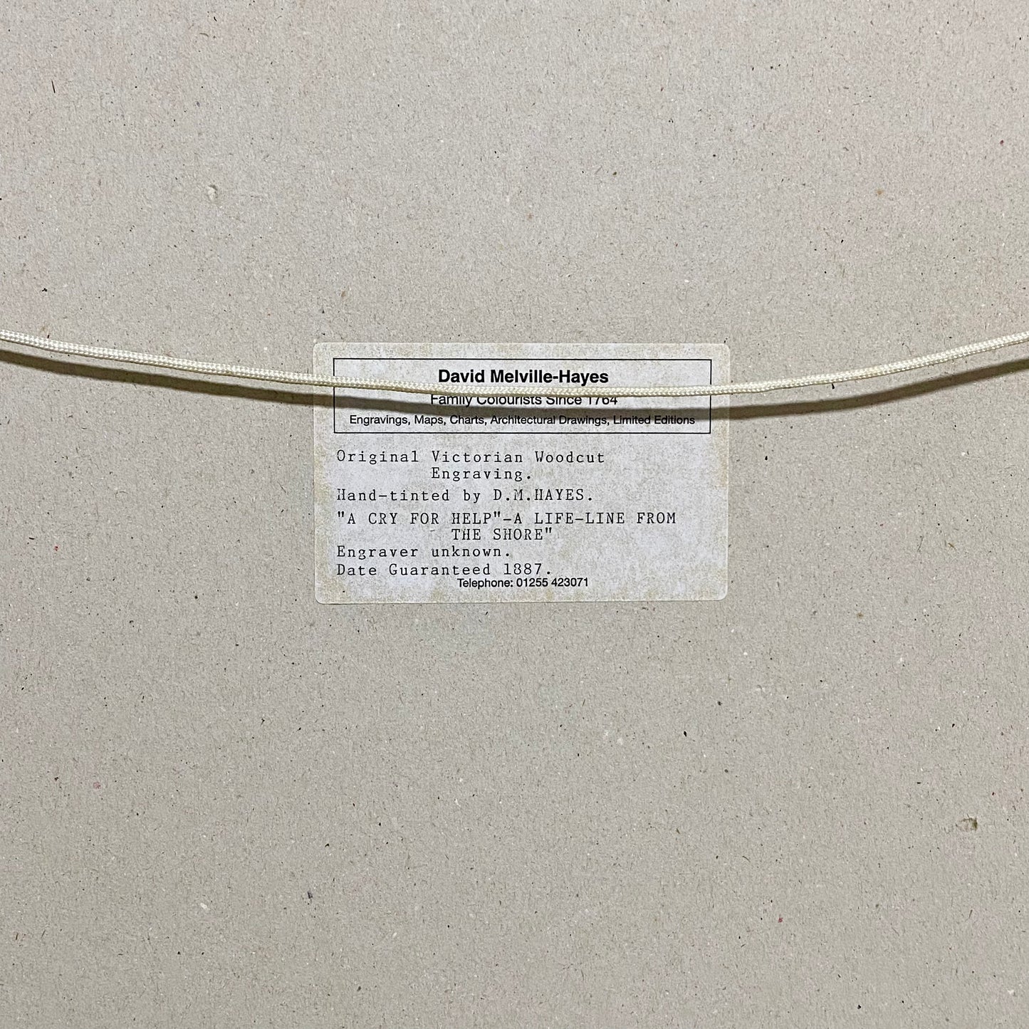 A Cry For Help The Life-Line From The Shore Engraving Illustration London 1887