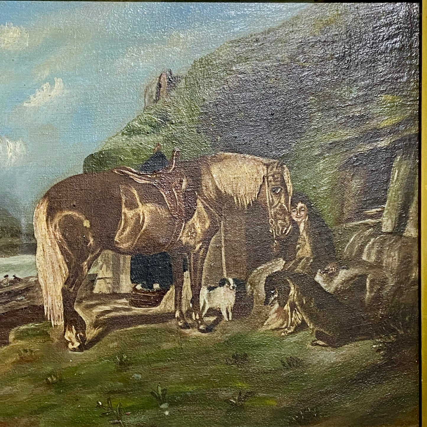 Antique 19th Century Oil On Canvas Horse Painting James Pollard Framed Very Rare