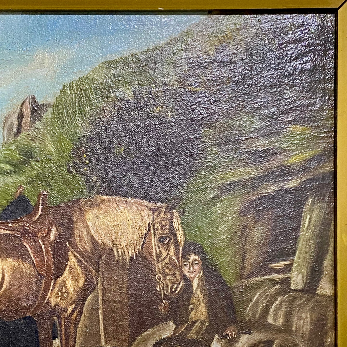 Antique 19th Century Oil On Canvas Horse Painting James Pollard Framed Very Rare