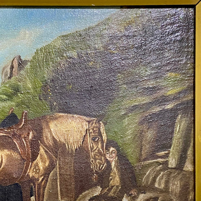 Antique 19th Century Oil On Canvas Horse Painting James Pollard Framed Very Rare