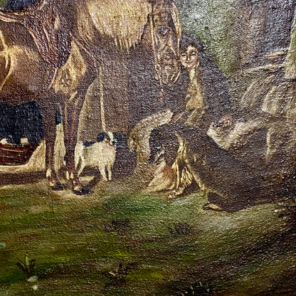 Antique 19th Century Oil On Canvas Horse Painting James Pollard Framed Very Rare