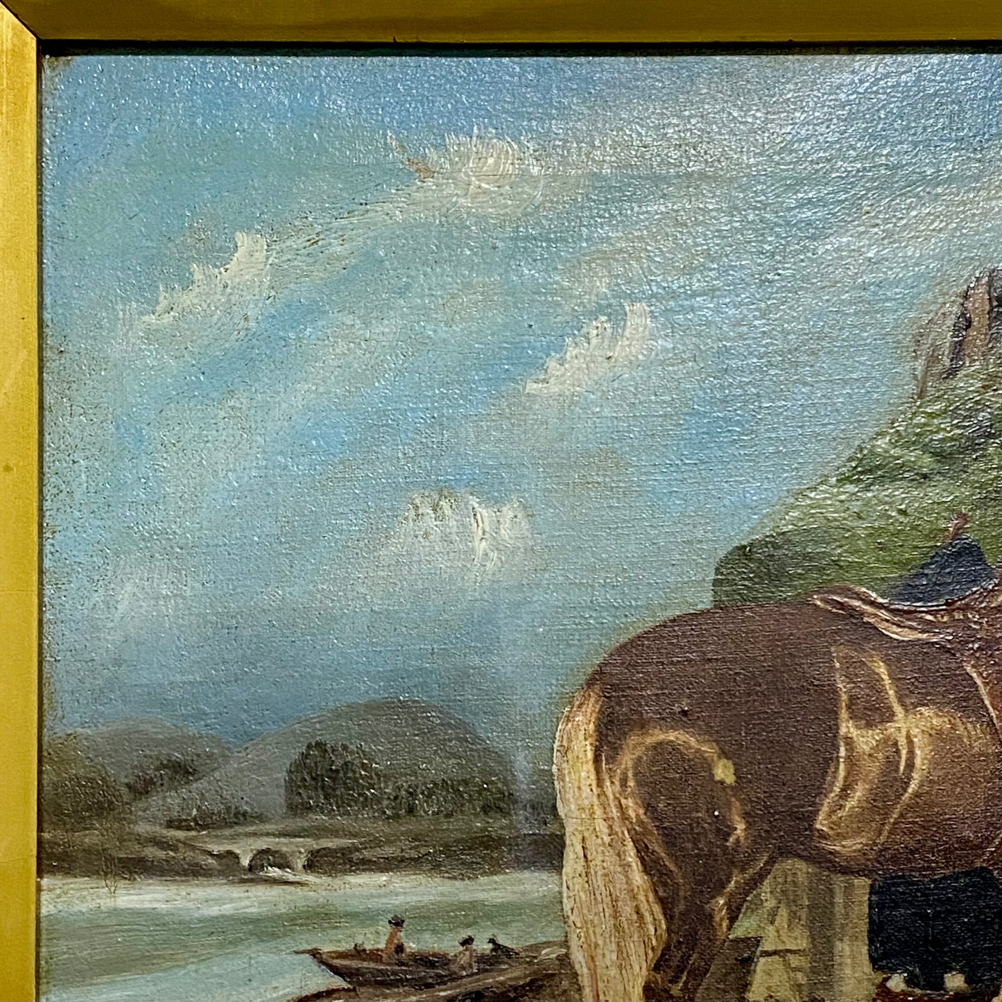 Antique 19th Century Oil On Canvas Horse Painting James Pollard Framed Very Rare