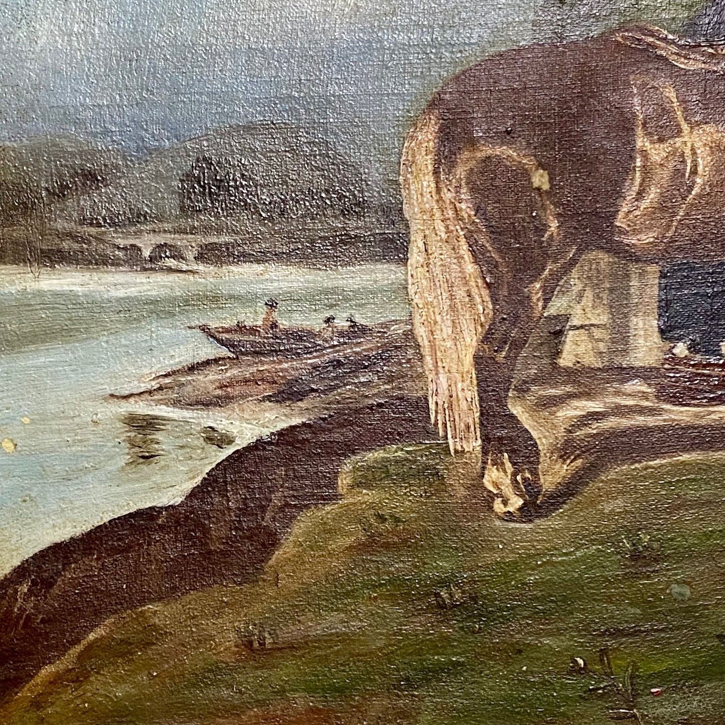 Antique 19th Century Oil On Canvas Horse Painting James Pollard Framed Very Rare