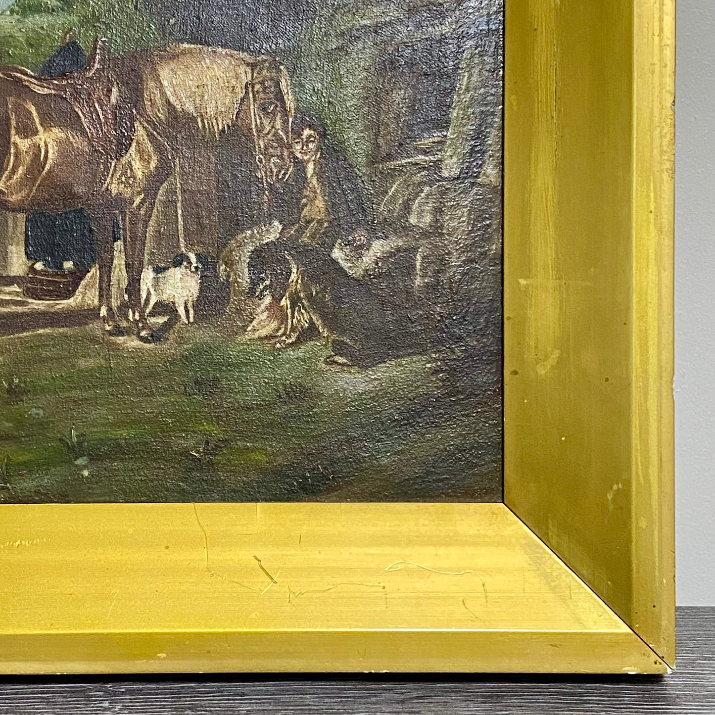 Antique 19th Century Oil On Canvas Horse Painting James Pollard Framed Very Rare