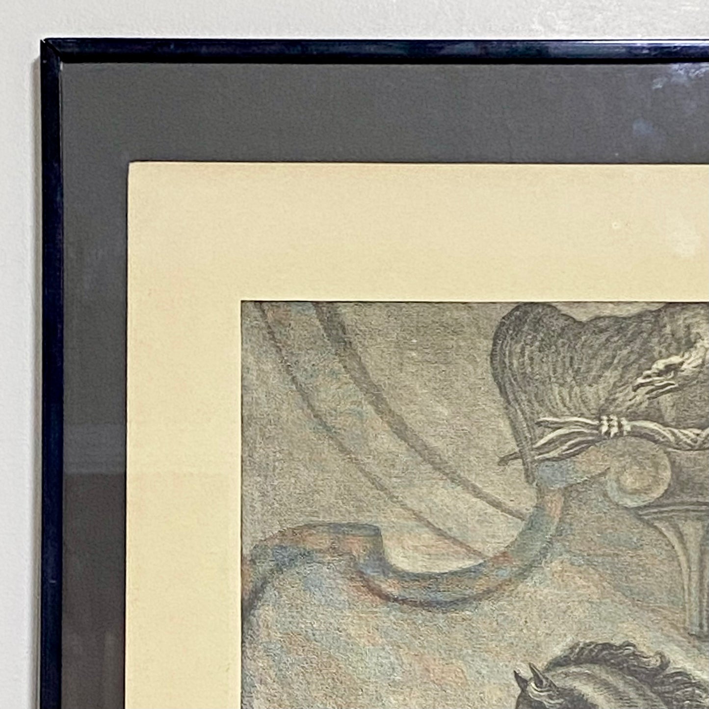 18th Century Le Trot à la Corde à Gauche Copperplate Engraving Johann Ridinger