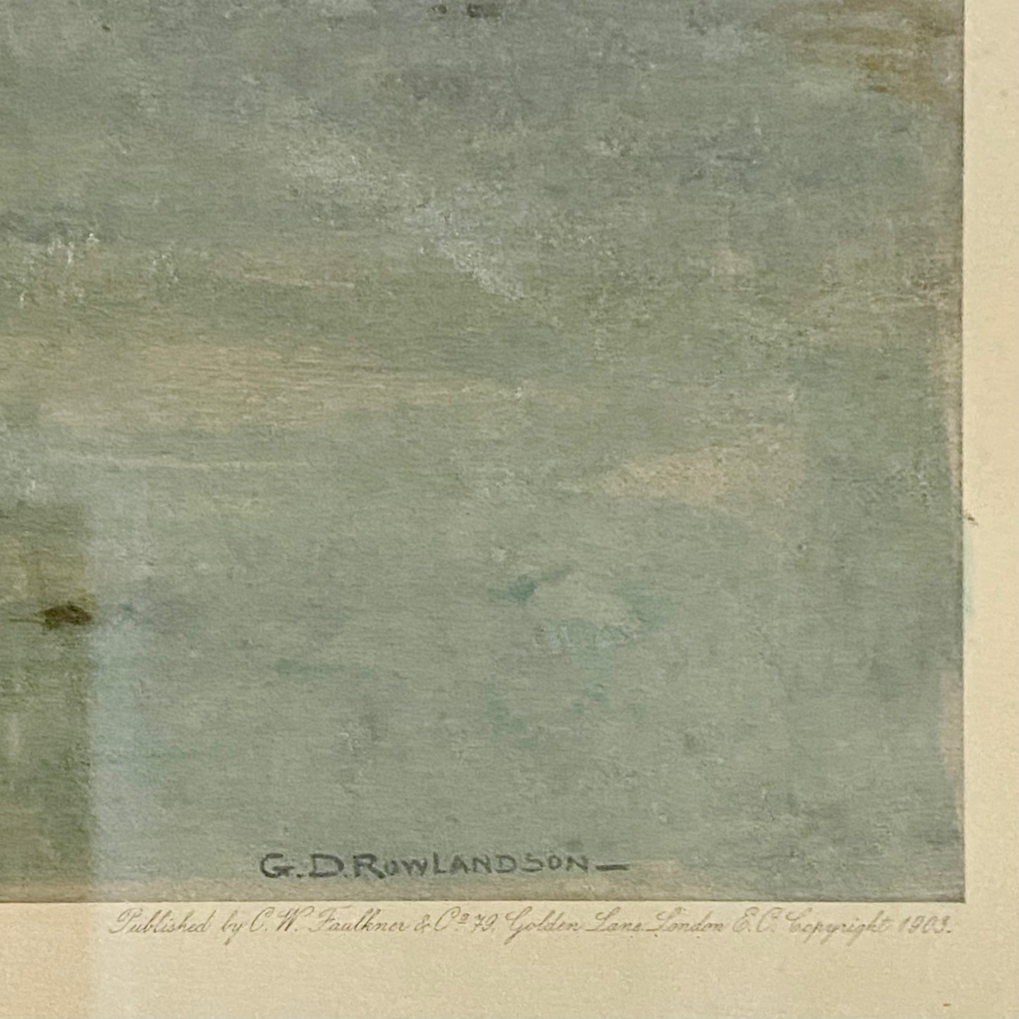 Antique The Water Jump Grand National Equestrian Litho Print 1903 G D Rowlandson