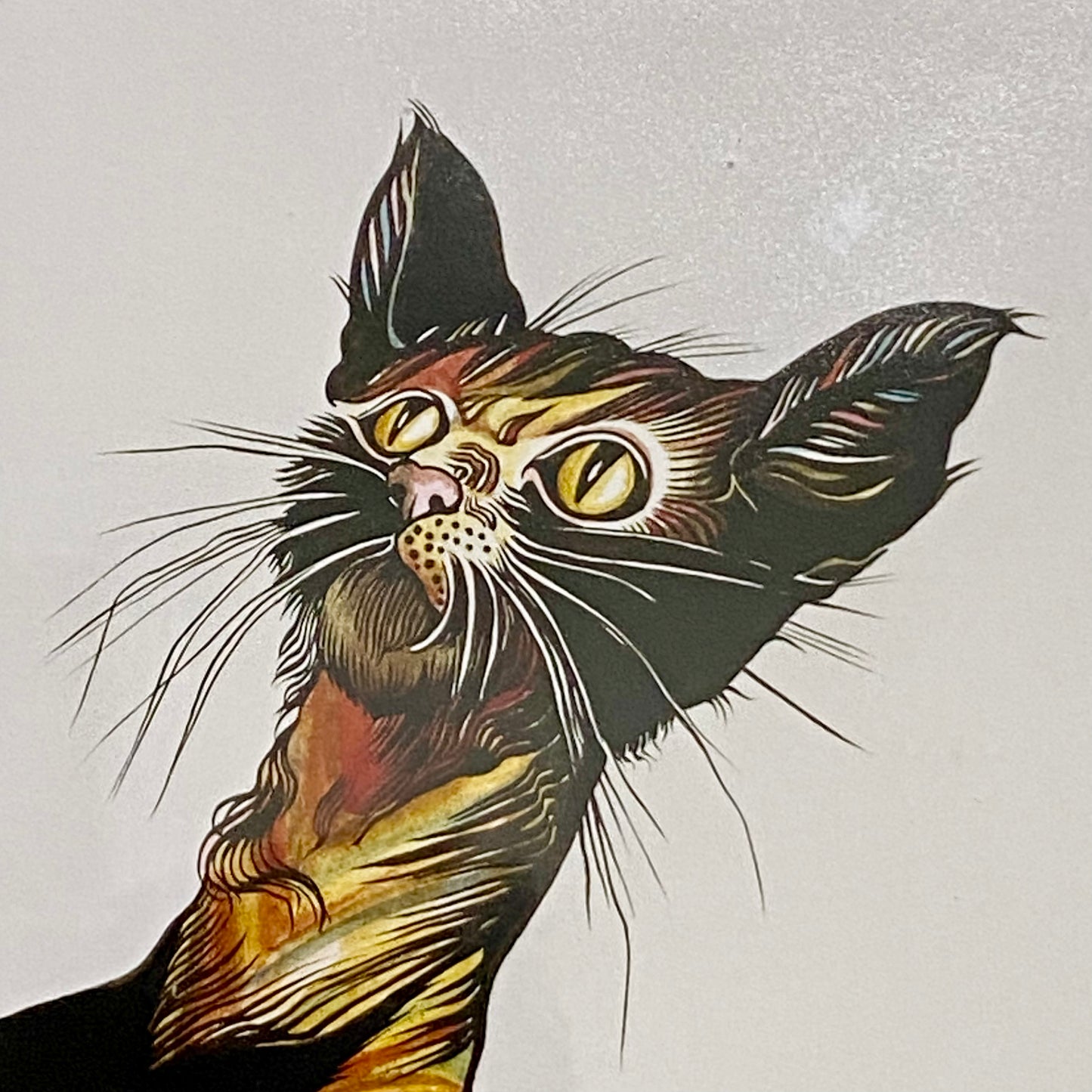 Vintage Skimbleshanks Cat Lithograph Art Signed Mark Margolis Limited 1989 Rare