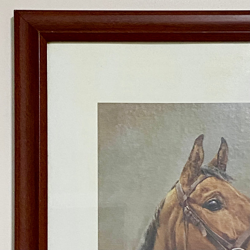 Vintage We Three Kings Horse Arkle Red Rum & Desert Orchid Susan Crawford Framed