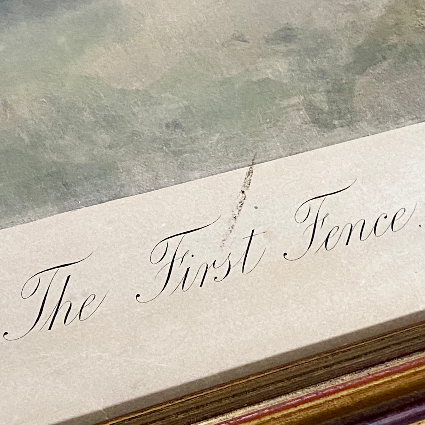 Antique The First Fence Grand National Litho Print 1903 By G D Rowlandson Framed