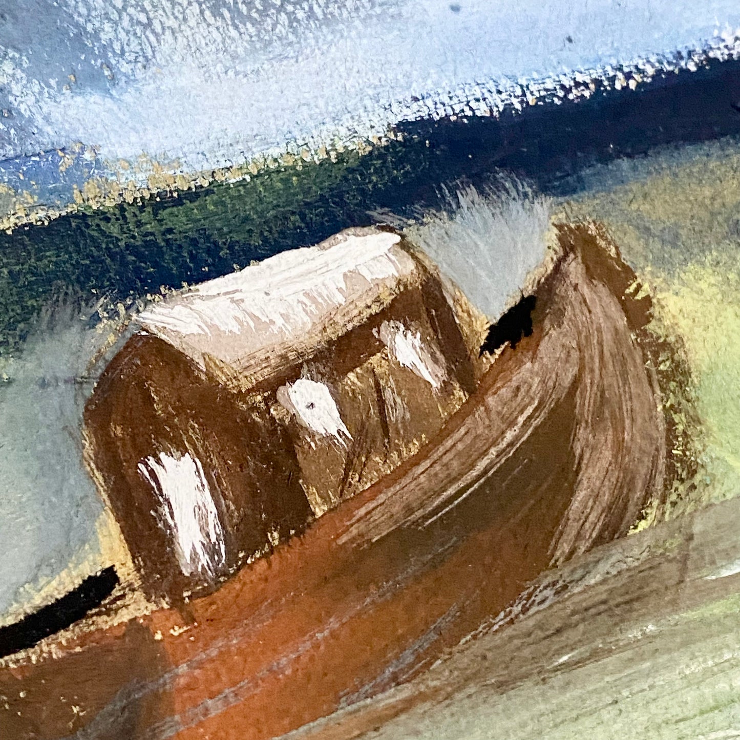 Vintage Moonlit Seascape With Boats Oil On Canvas Painting Signed Holman Framed