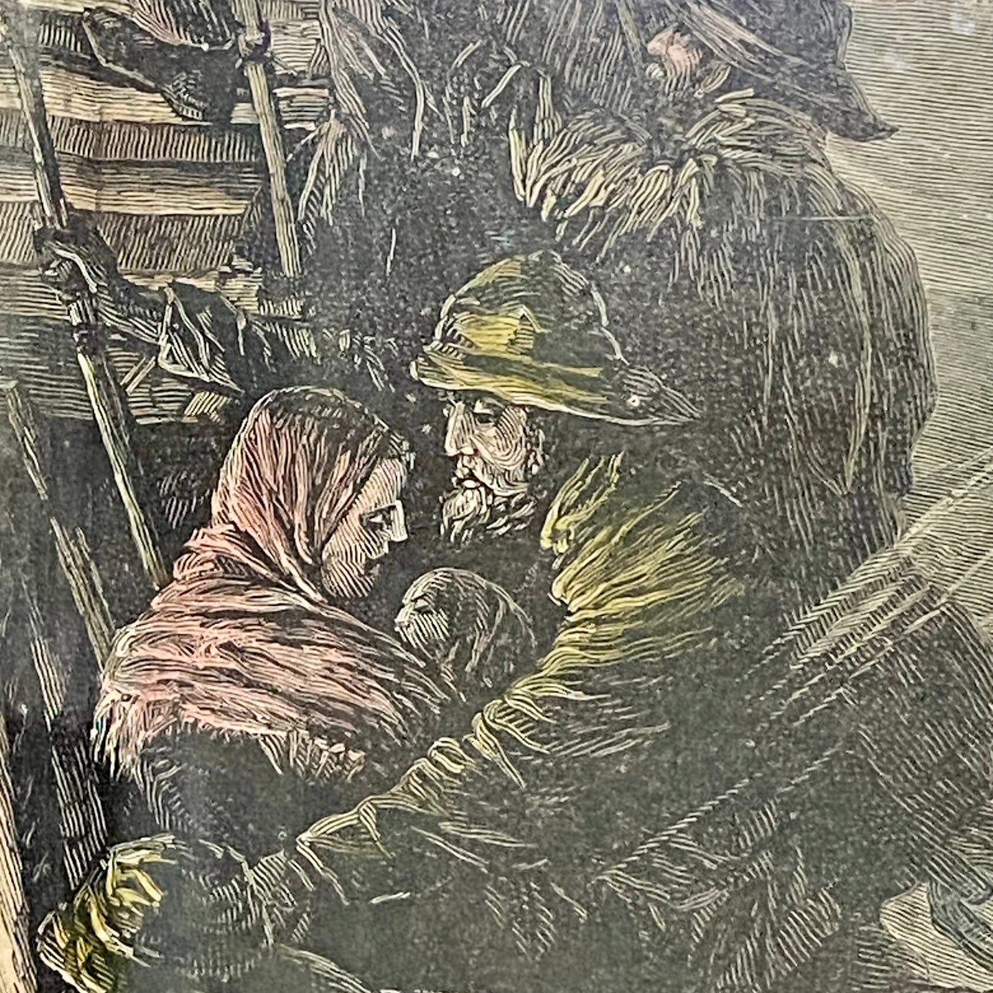 A Cry For Help The Life-Line From The Shore Engraving Illustration London 1887