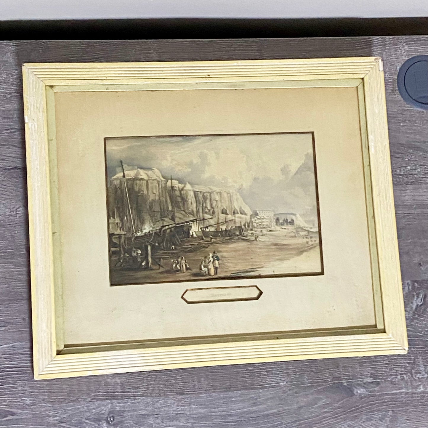 Antique Hastings Original Hand Coloured Aquatint From Six Views Of Hastings 1822