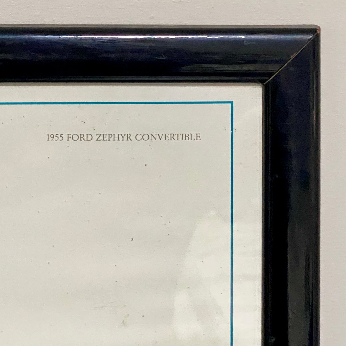 Vintage 1955 Ford Zephyr Convertible Car Vehicle Motor Art Print Framed Signed