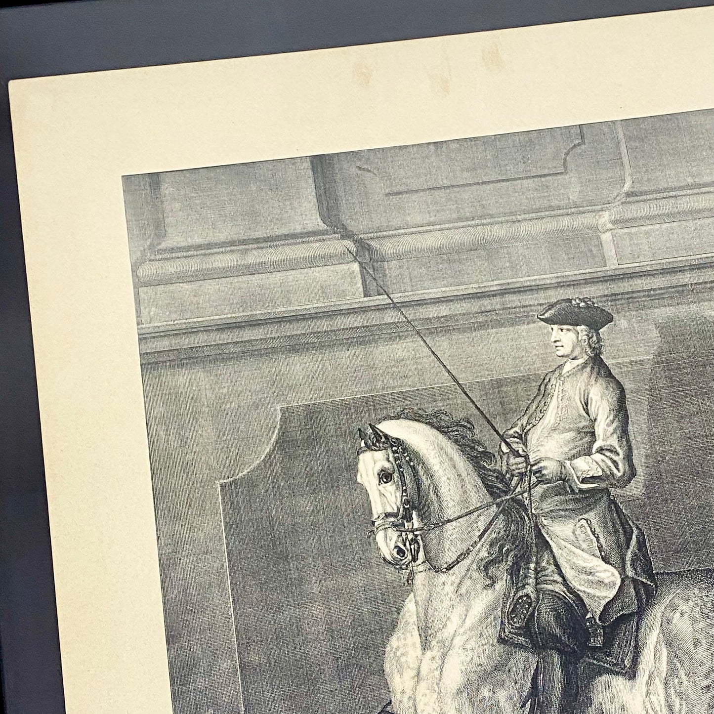 18th Century Reculer à la Muraille Copperplate Engraving Johann Elias Ridinger