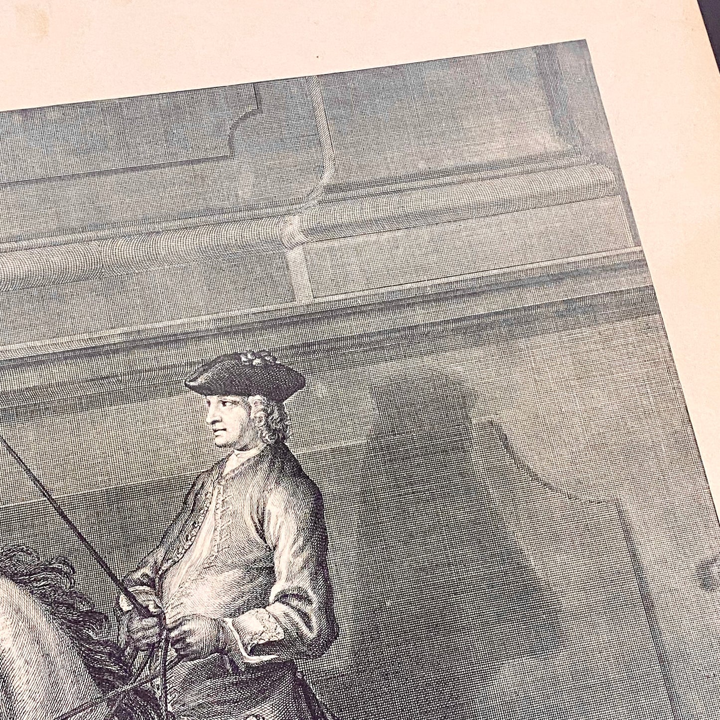 18th Century Reculer à la Muraille Copperplate Engraving Johann Elias Ridinger