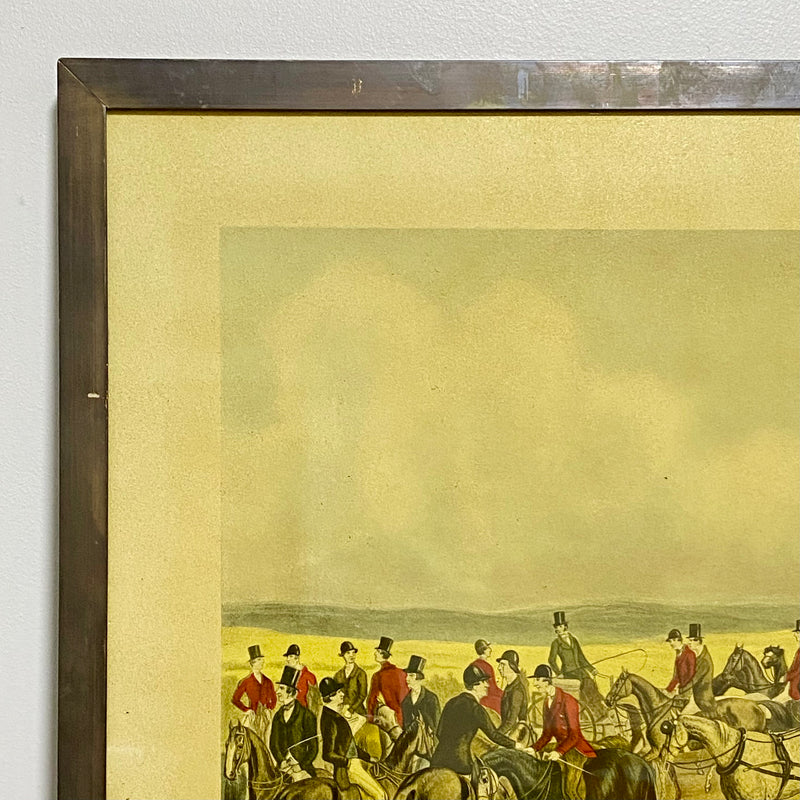 Antique The Oxford Drag No. 1 Etching By C. R. Winter 1848 Art Heavy Framed Rare