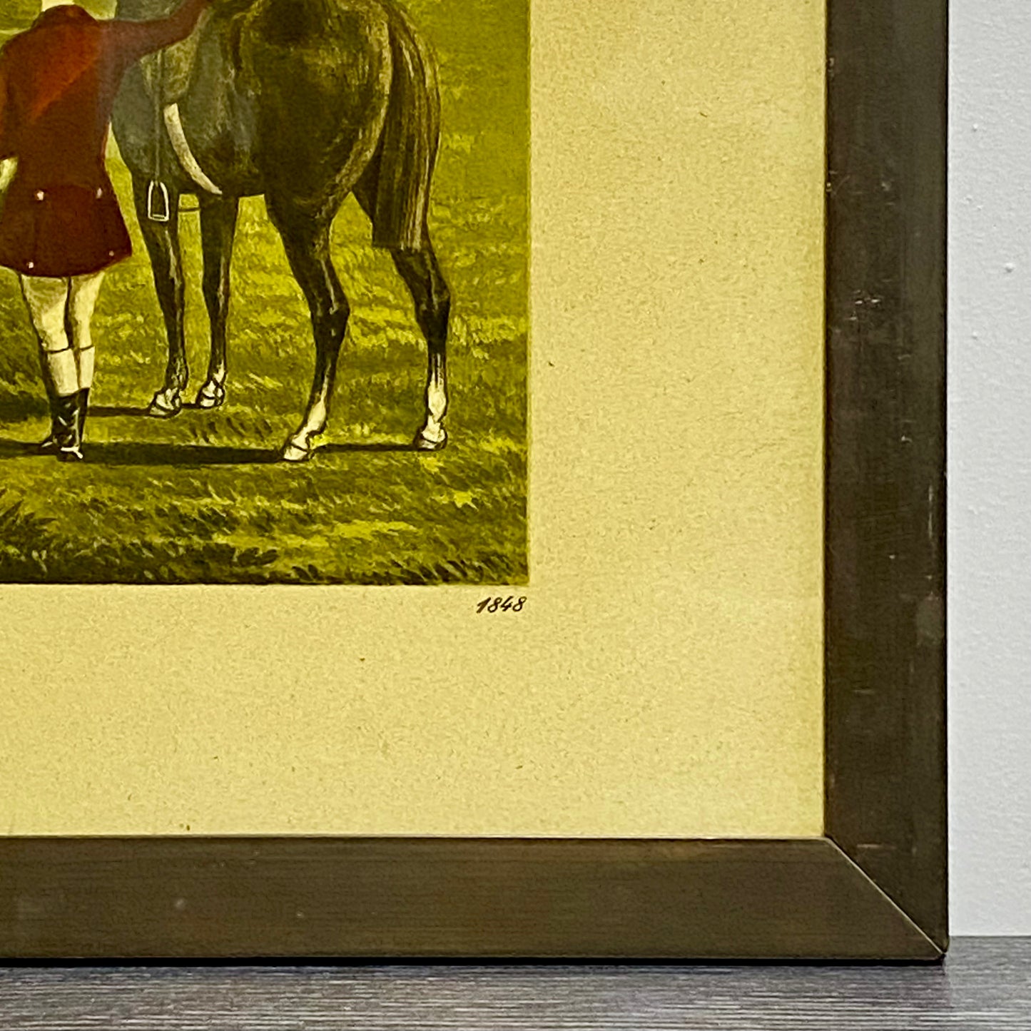 Antique The Oxford Drag No. 1 Etching By C. R. Winter 1848 Art Heavy Framed Rare