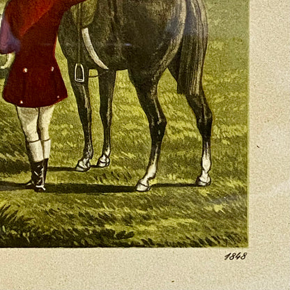 Antique The Oxford Drag No. 1 Etching By C. R. Winter 1848 Art Heavy Framed Rare