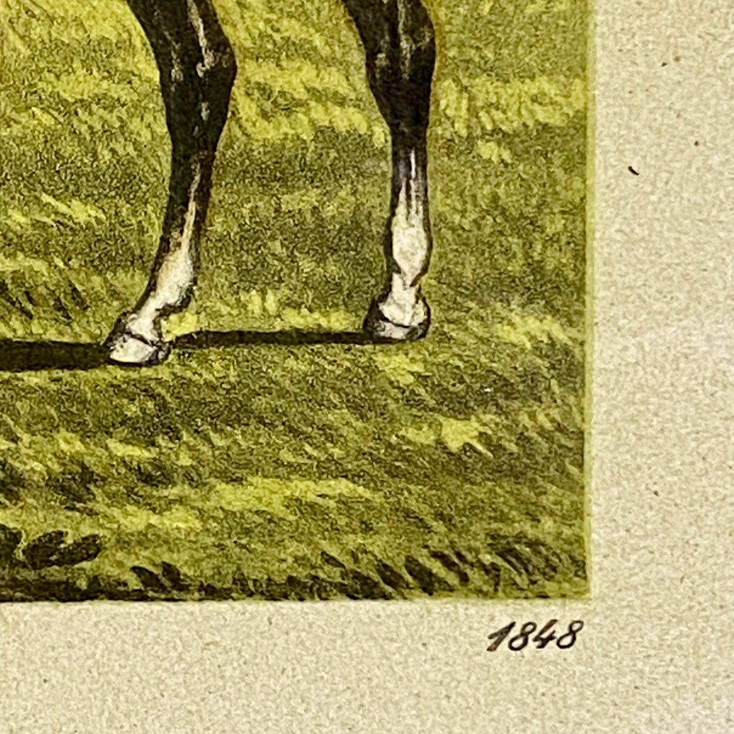 Antique The Oxford Drag No. 1 Etching By C. R. Winter 1848 Art Heavy Framed Rare