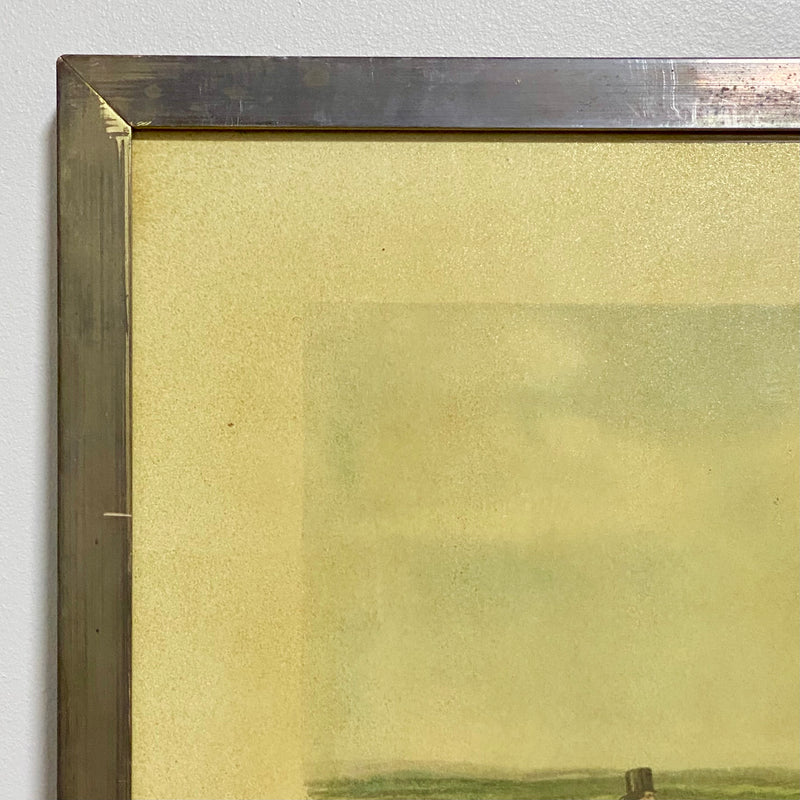 Antique The Oxford Drag No. 2 Etching By C. R. Winter 1848 Art Heavy Framed Rare