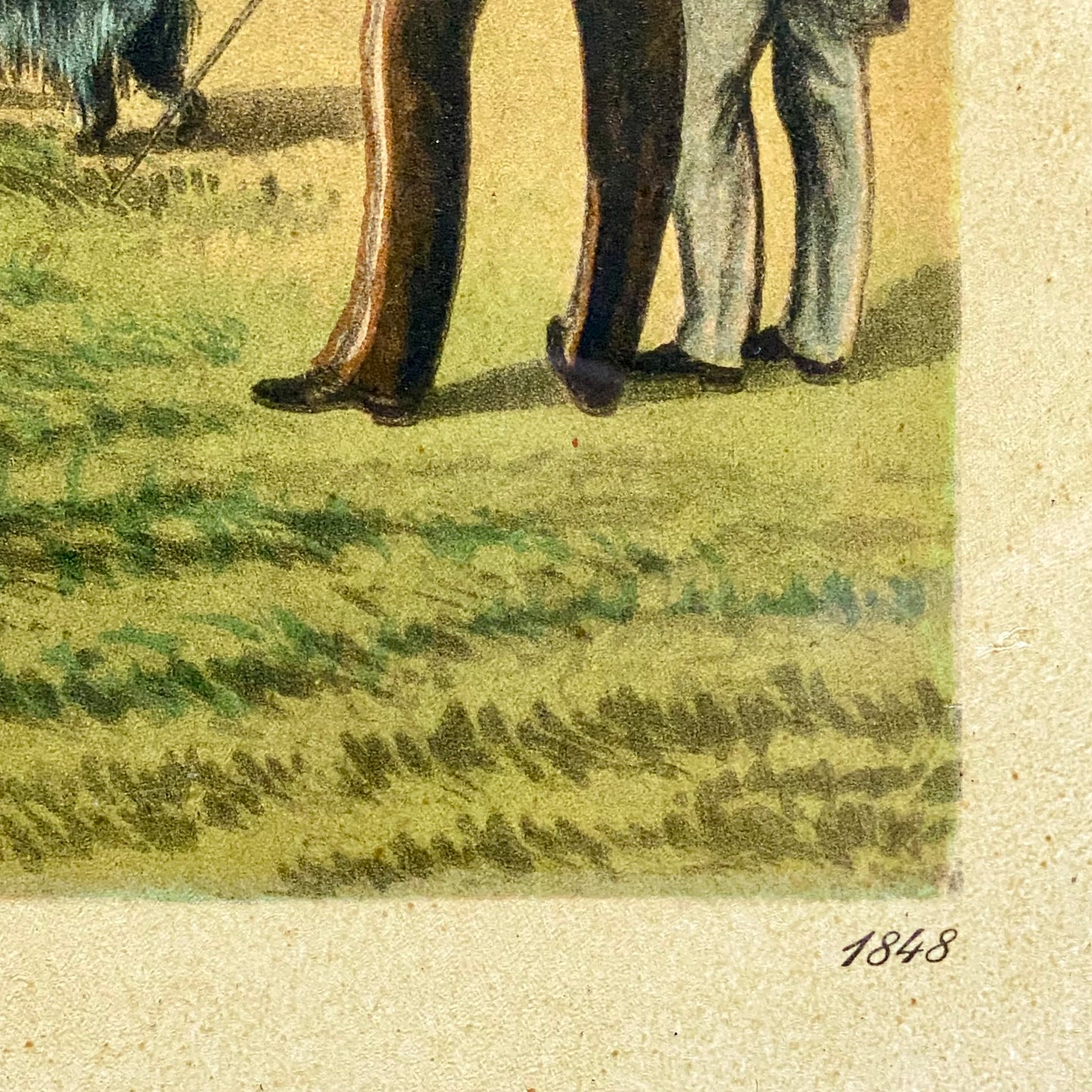 Antique The Oxford Drag No. 2 Etching By C. R. Winter 1848 Art Heavy Framed Rare