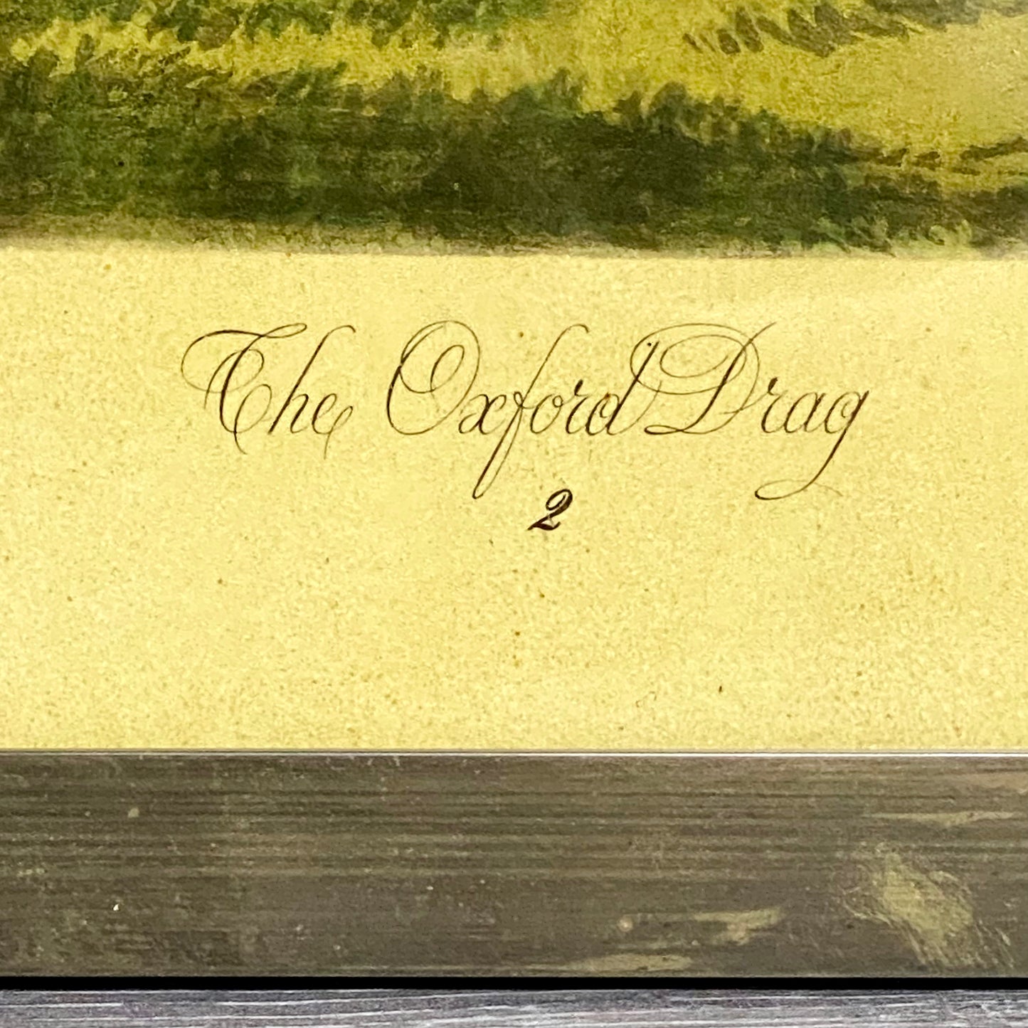 Antique The Oxford Drag No. 2 Etching By C. R. Winter 1848 Art Heavy Framed Rare