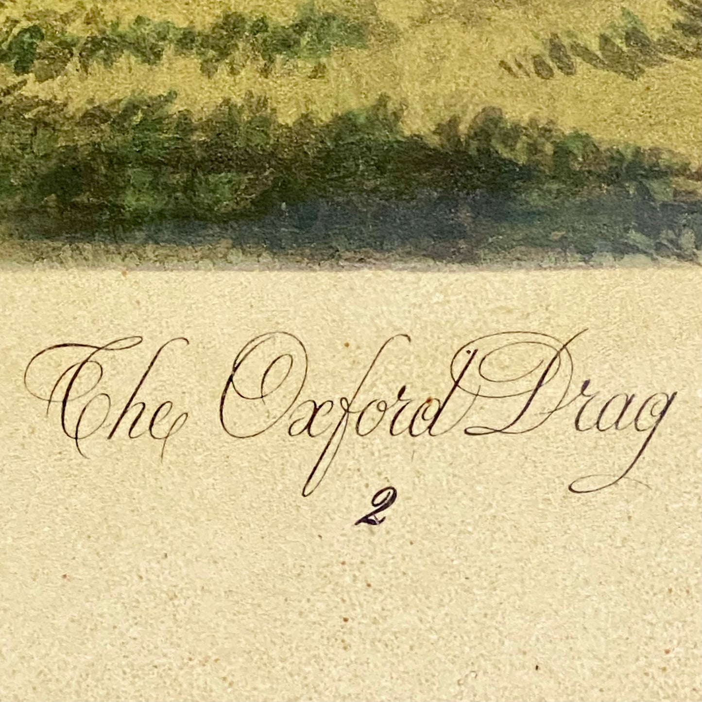 Antique The Oxford Drag No. 2 Etching By C. R. Winter 1848 Art Heavy Framed Rare