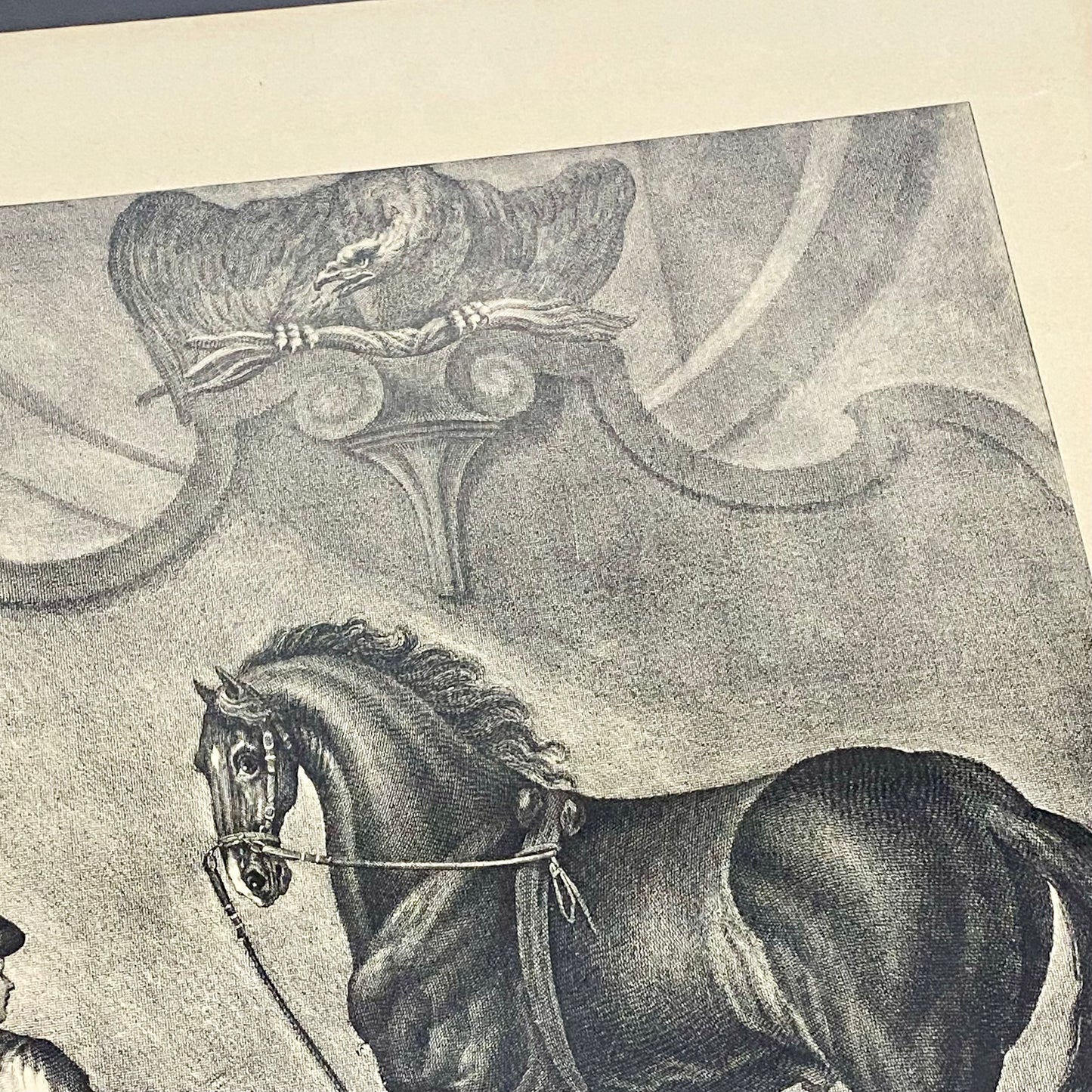 18th Century Le Trot à la Corde à Gauche Copperplate Engraving Johann Ridinger