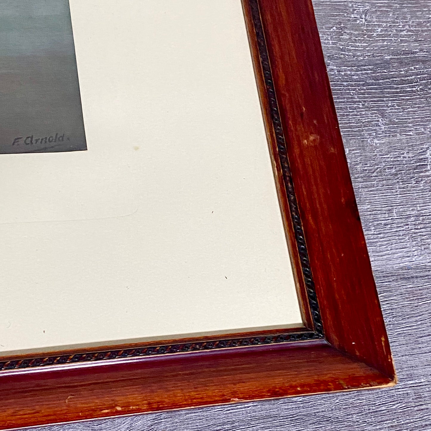 Antique 19th Century Night On The River Ships Plate Signed By F Arnold Framed