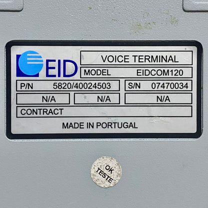 Submarine Naval Communication System EID EDICOM120 Voice Terminal Unit Untested