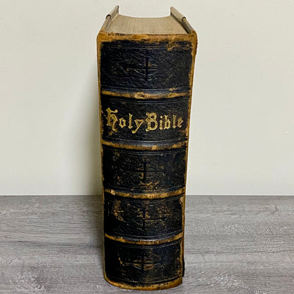 Antique Giant The Holy Bible Edited By Rev. John Eadie Illustrated Circa 1880s