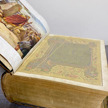 Antique Giant The Holy Bible Edited By Rev. John Eadie Illustrated Circa 1880s