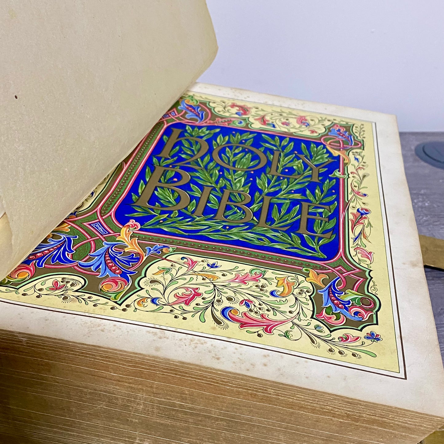 Antique Giant The Holy Bible Edited By Rev. John Eadie Illustrated Circa 1880s