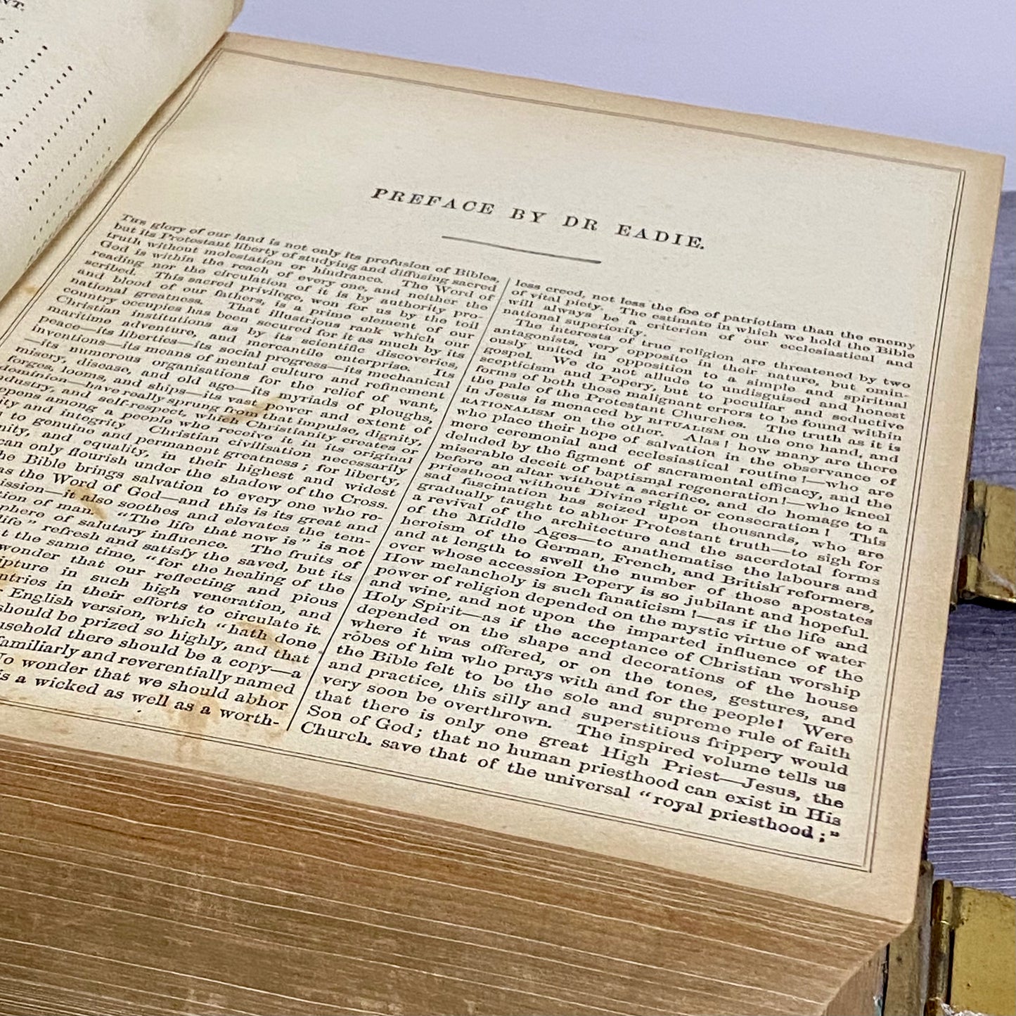 Antique Giant The Holy Bible Edited By Rev. John Eadie Illustrated Circa 1880s