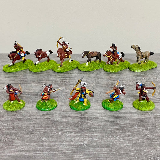 25mm ACW North American Natives Painted Metal Dixon Miniatures War Games 11 Figs