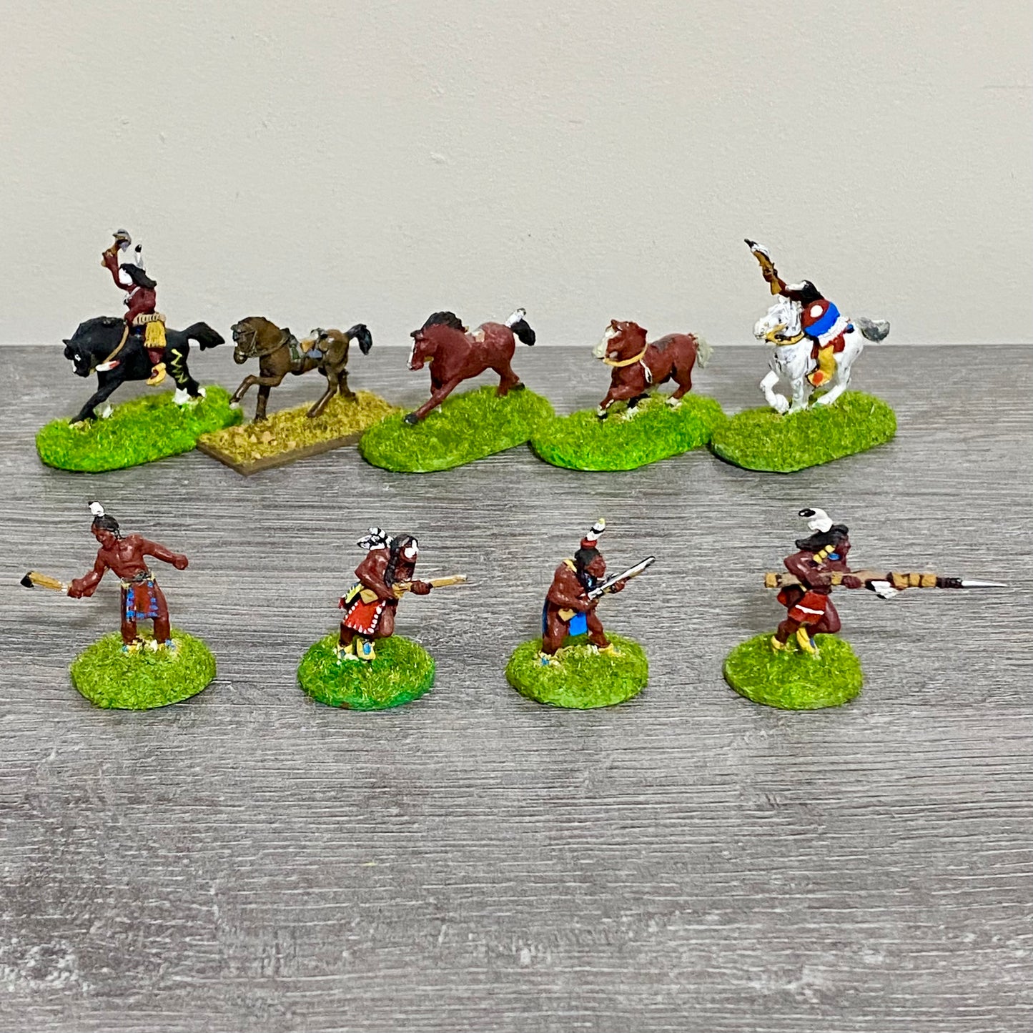 25mm ACW North American Natives Painted Metal Dixon Miniatures War Games 9 Figs