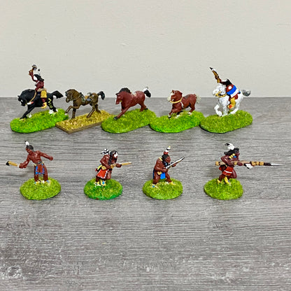 25mm ACW North American Natives Painted Metal Dixon Miniatures War Games 9 Figs