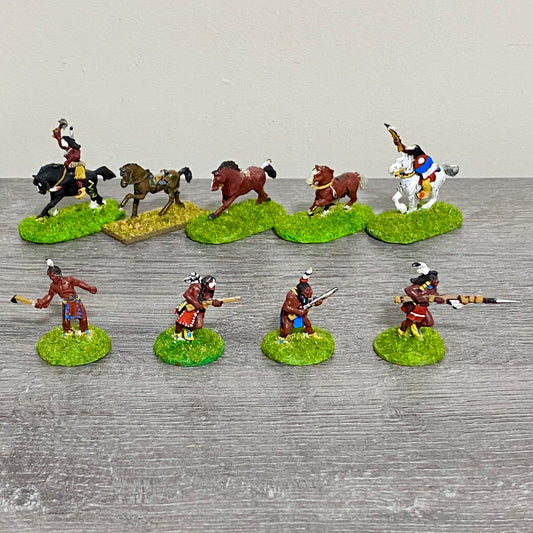 25mm ACW North American Natives Painted Metal Dixon Miniatures War Games 9 Figs