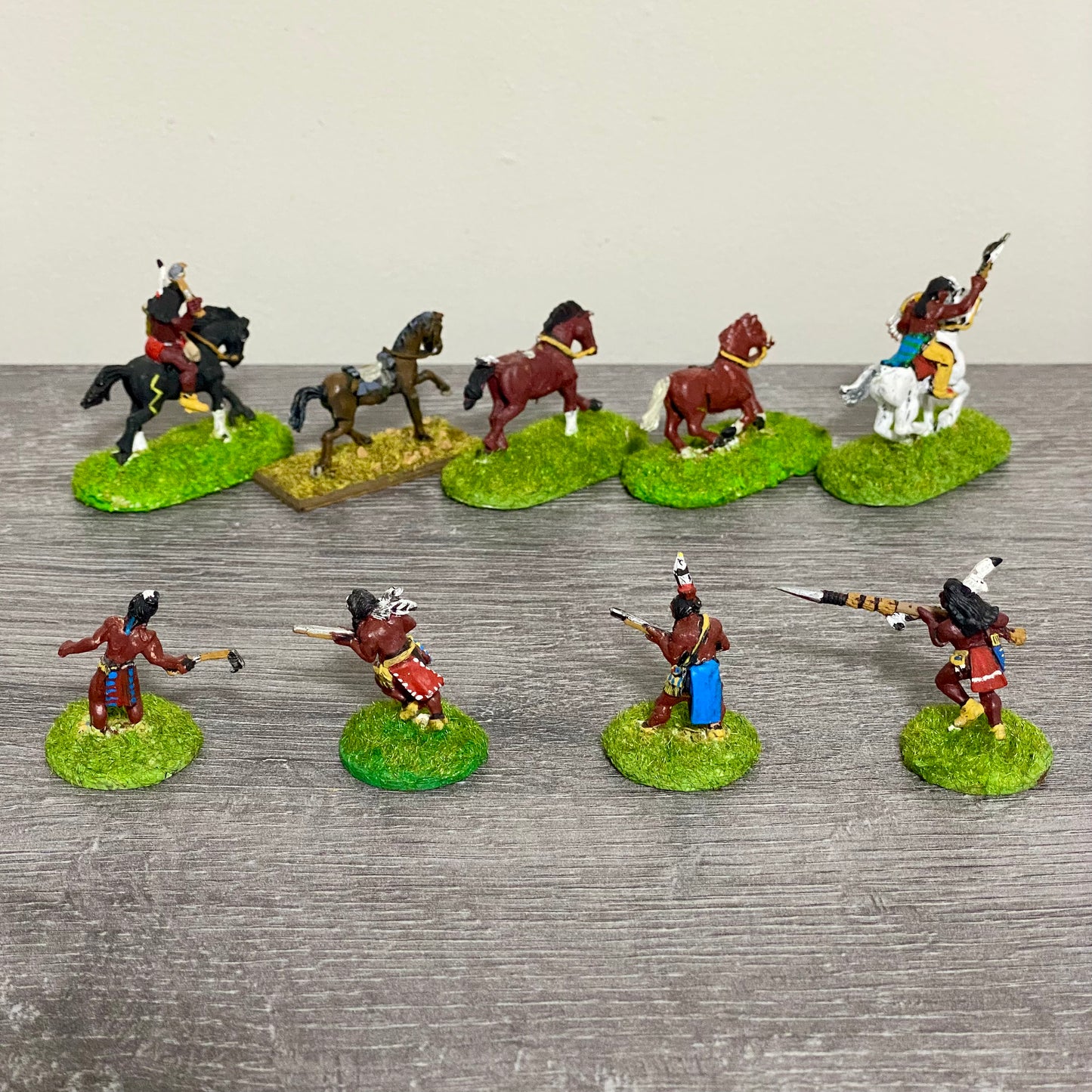 25mm ACW North American Natives Painted Metal Dixon Miniatures War Games 9 Figs