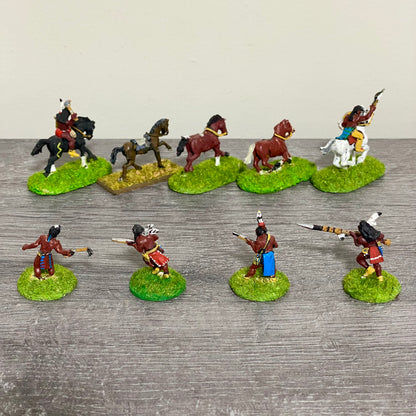 25mm ACW North American Natives Painted Metal Dixon Miniatures War Games 9 Figs